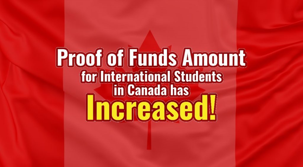 Proof of Funds Amount for international student